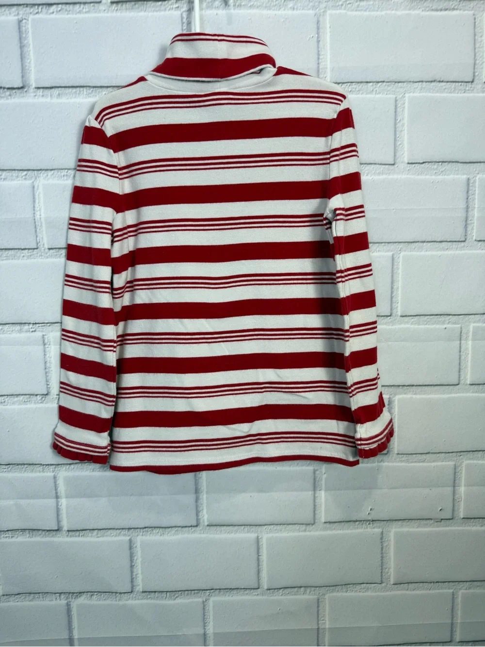 Gymboree Girls Red White Striped Turtleneck Top Size 7 Nautical Preppy